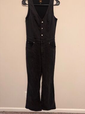 Lee Black Women's Denim Wide-Leg Jumpsuit
